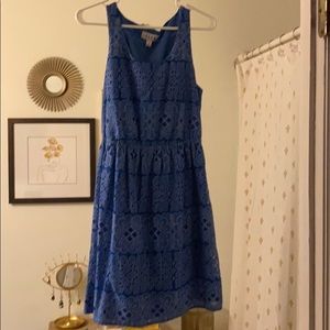 Blue eyelet dress